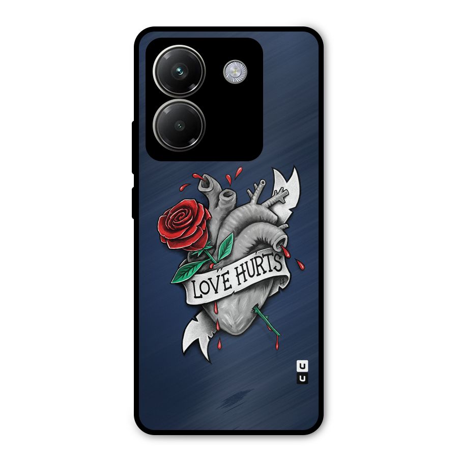 Love Hurts Metal Back Case for Poco M7 Pro 5G
