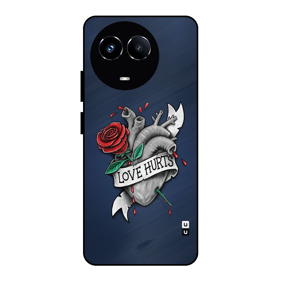 Love Hurts Metal Back Case for Realme 11 5G