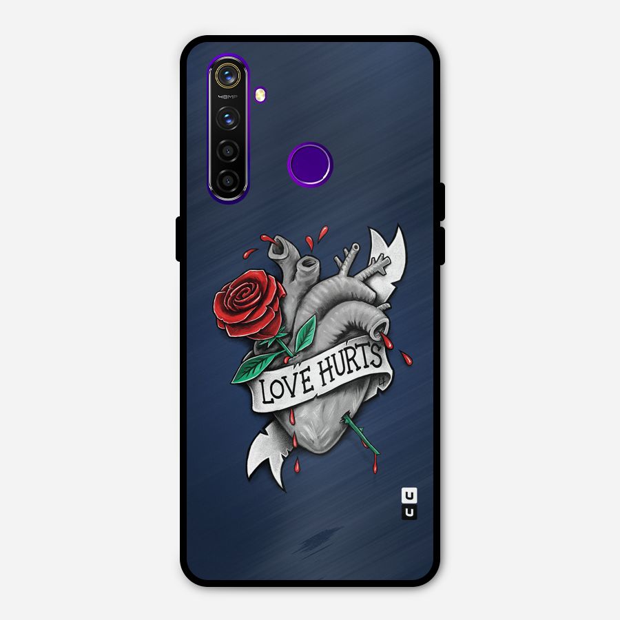Love Hurts Metal Back Case for Realme 5 Pro