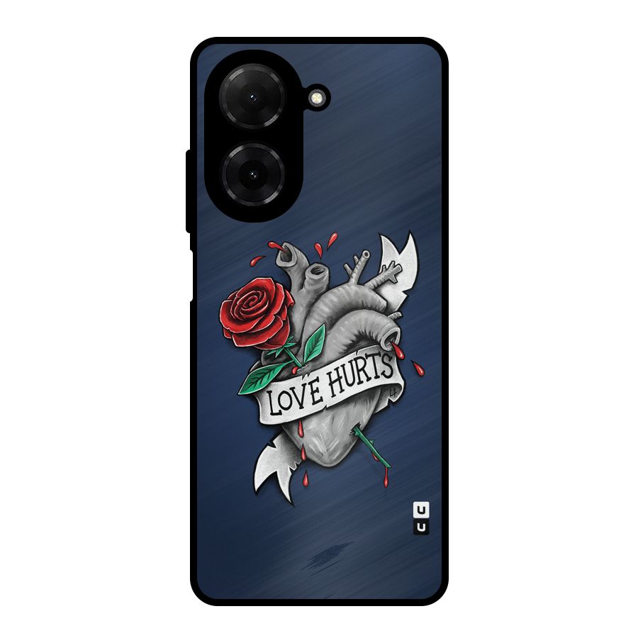 Love Hurts Metal Back Case for Redmi A5 4G