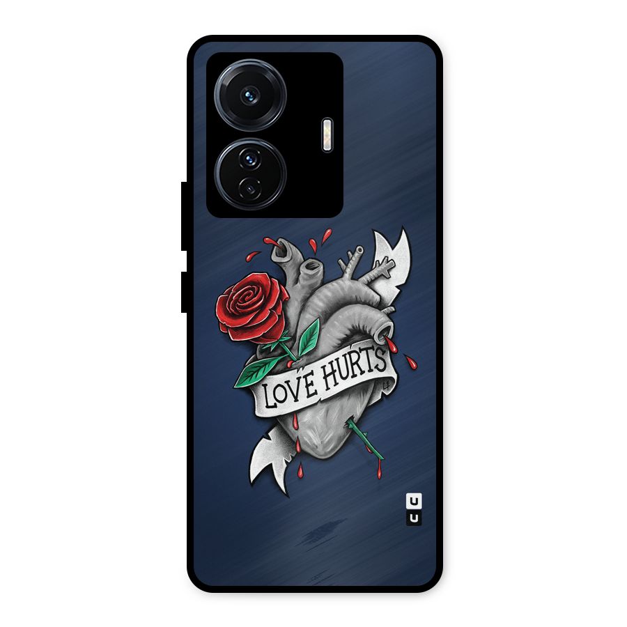 Love Hurts Metal Back Case for Vivo T1 Pro