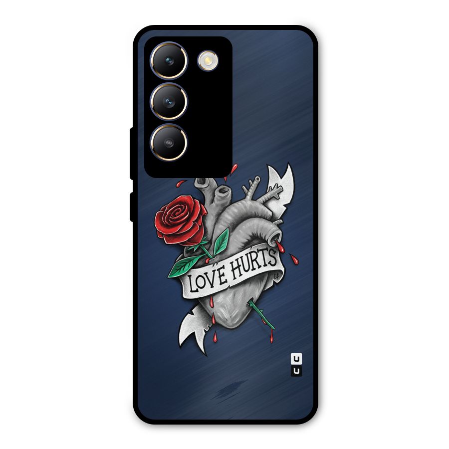 Love Hurts Metal Back Case for Vivo T3 5G