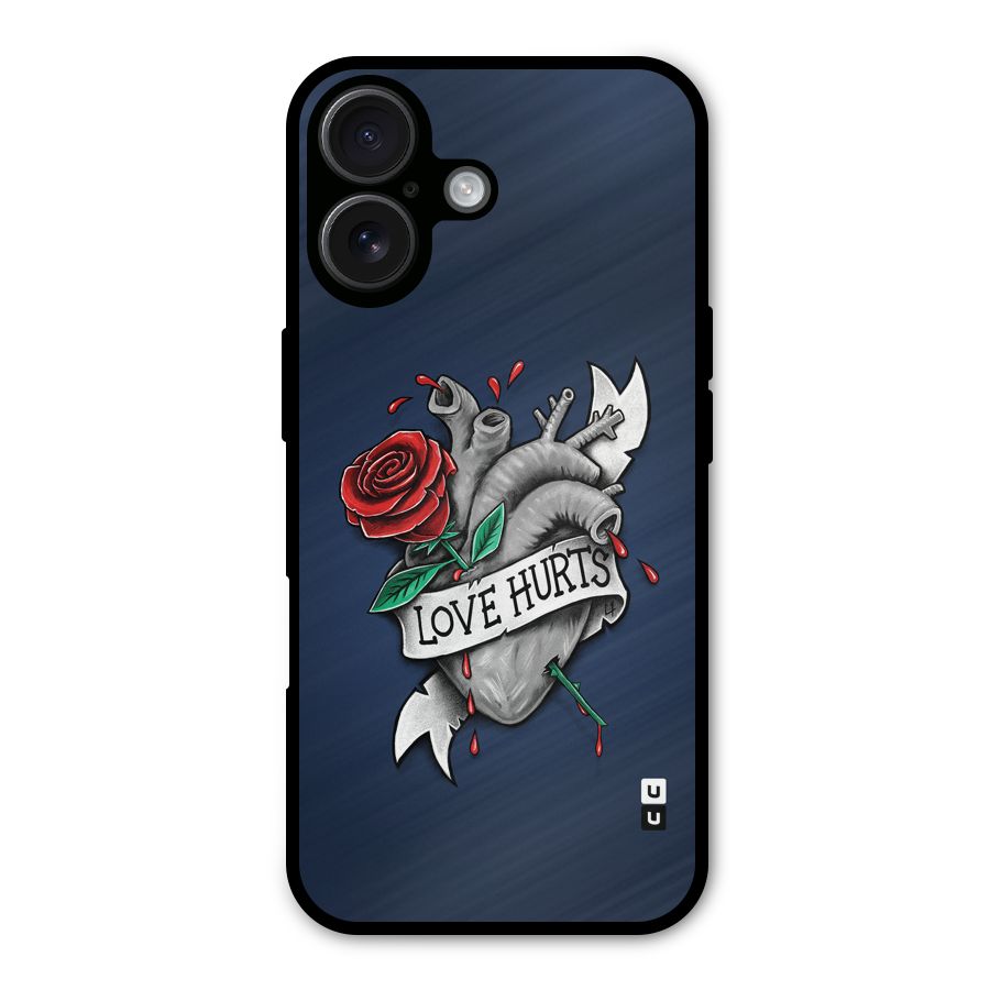 Love Hurts Metal Back Case for iPhone 16