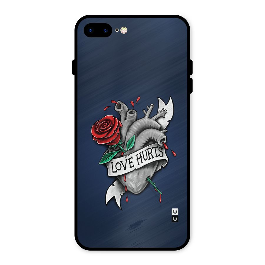 Love Hurts Metal Back Case for iPhone 8 Plus