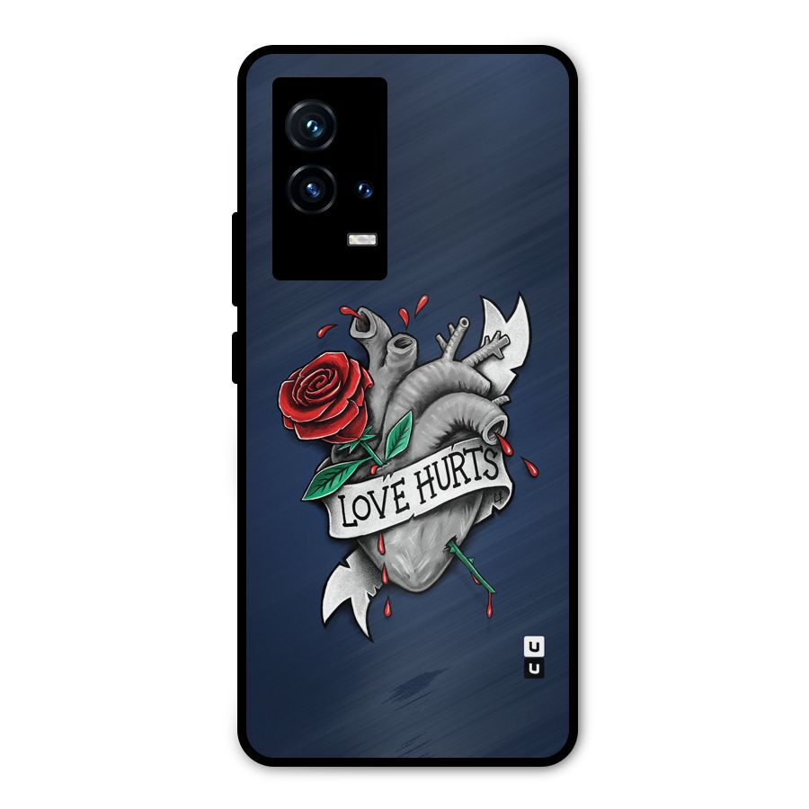 Love Hurts Metal Back Case for iQOO 9 5G