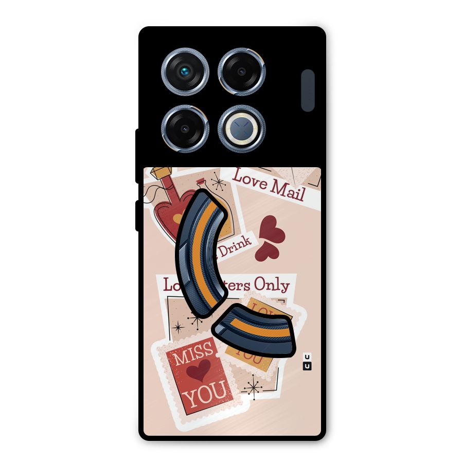 Love Language Metal Back Case for Infinix GT 20 Pro