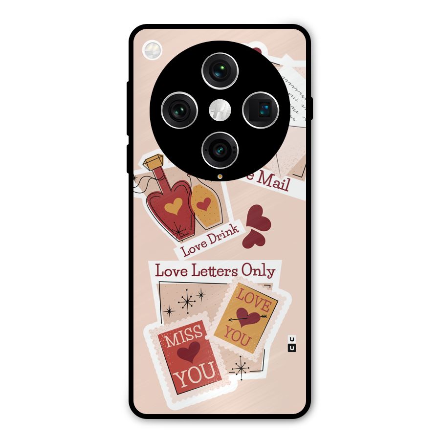 Love Language Metal Back Case for Oppo Find X8 Pro