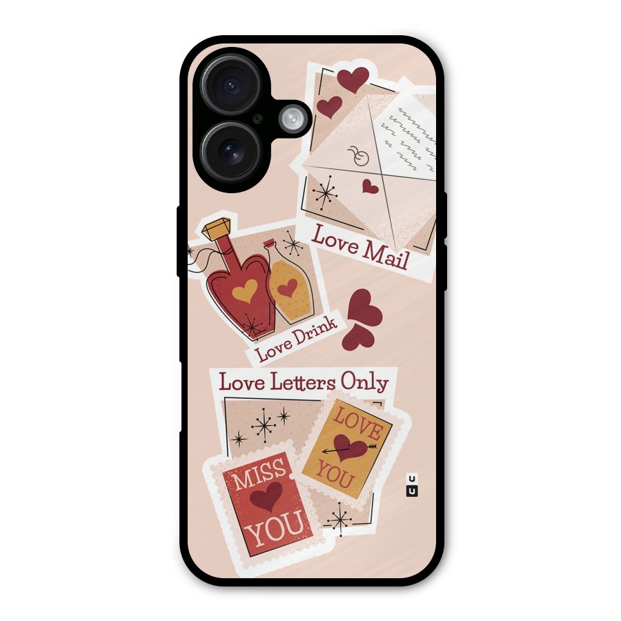 Love Language Metal Back Case for iPhone 16
