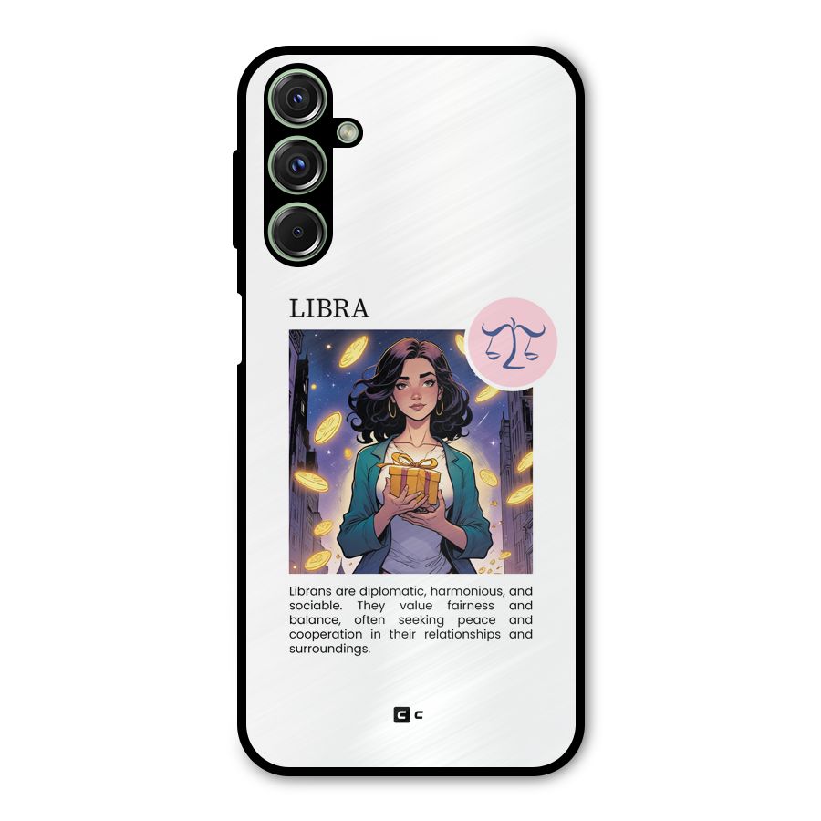 Love Libra Metal Back Case for Galaxy F34