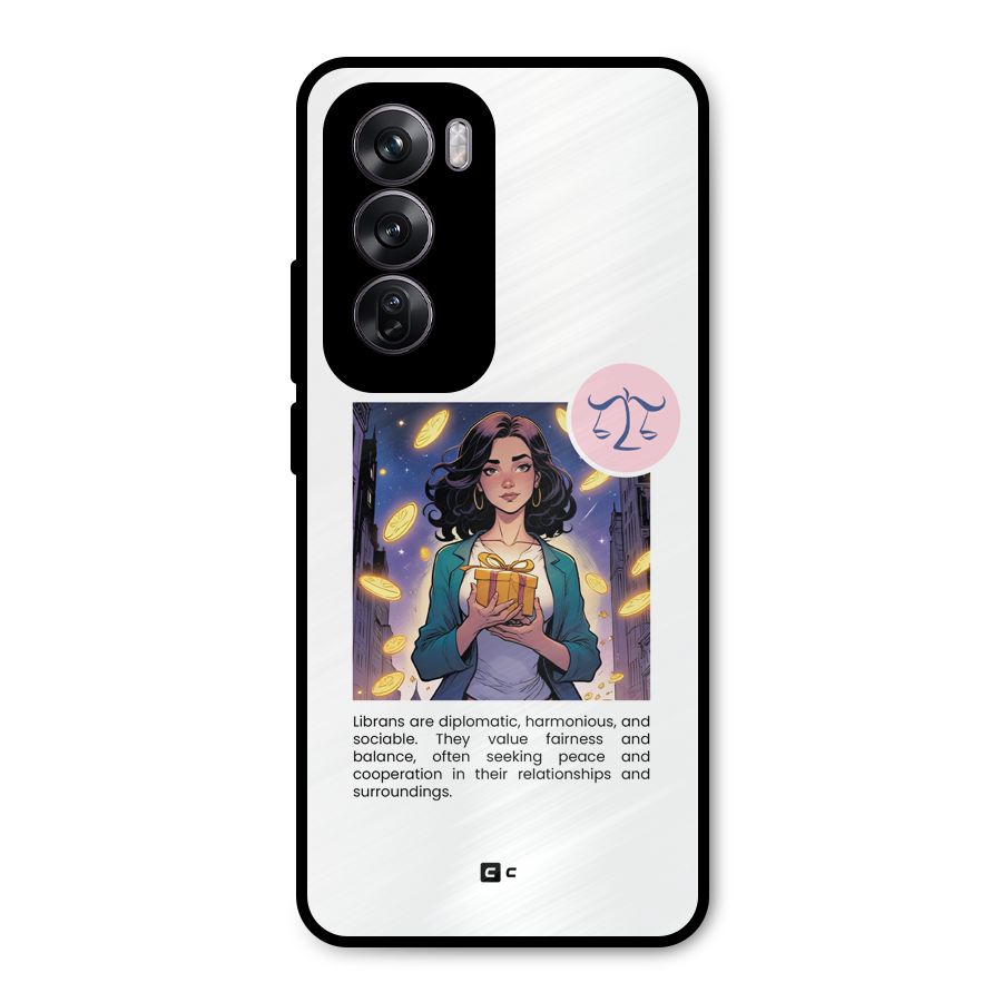 Love Libra Metal Back Case for Oppo Reno12 Pro