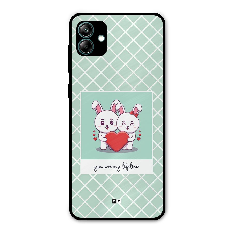 Love Lifeline Metal Back Case for Galaxy A04