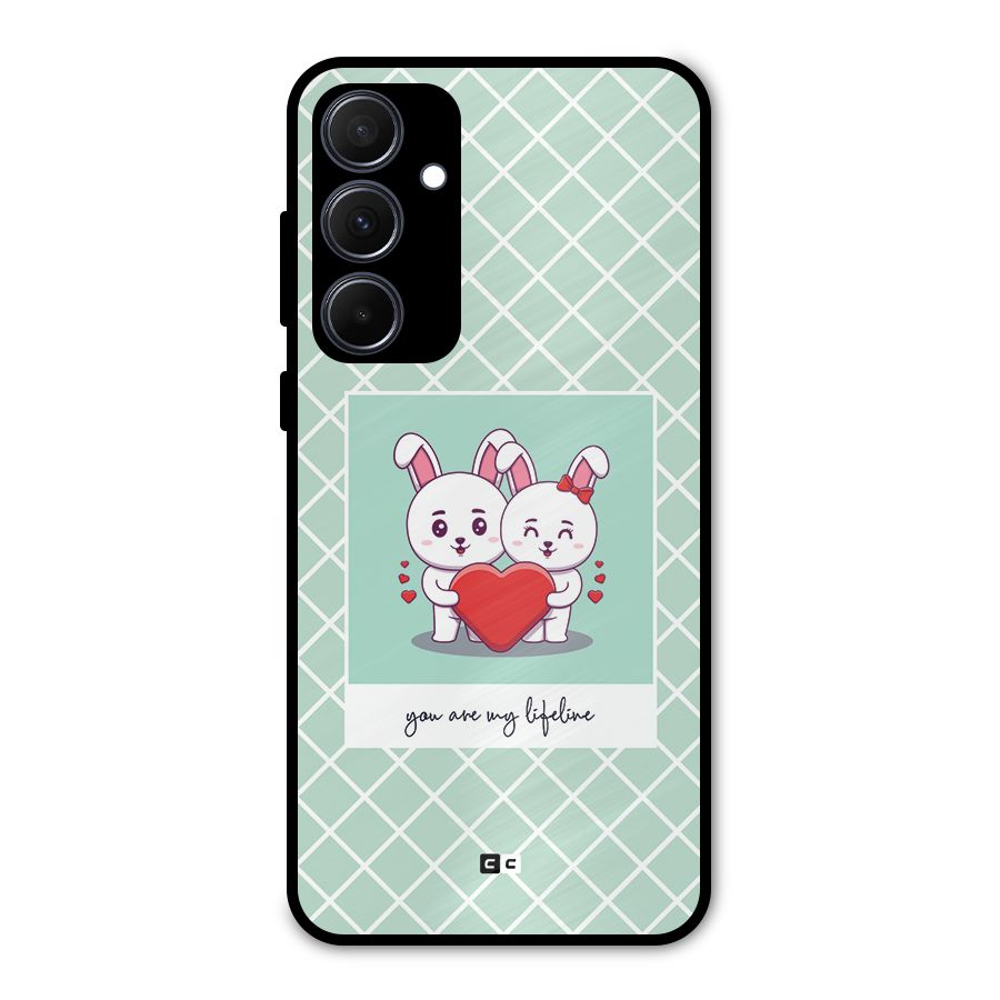 Love Lifeline Metal Back Case for Galaxy A35