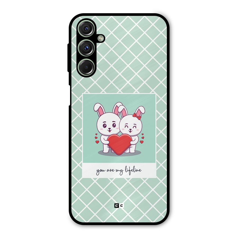 Love Lifeline Metal Back Case for Galaxy F34