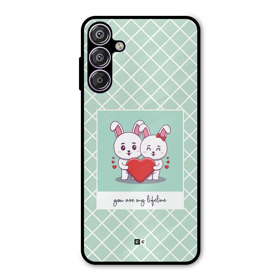 Love Lifeline Metal Back Case for Galaxy M15
