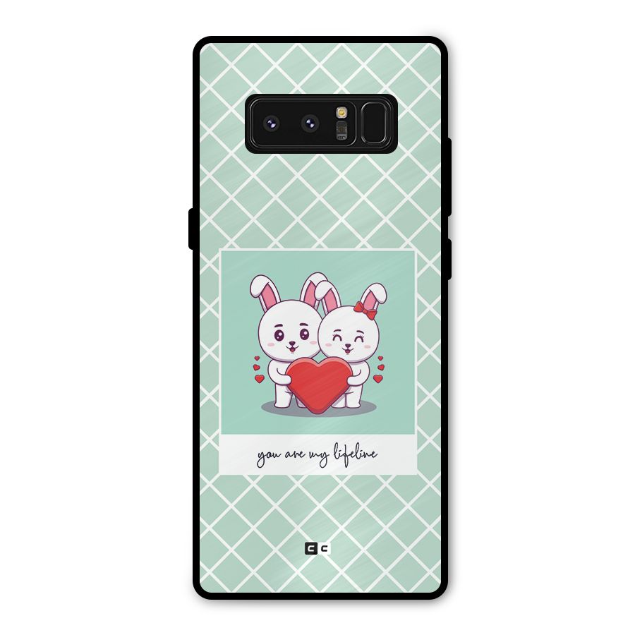 Love Lifeline Metal Back Case for Galaxy Note 8