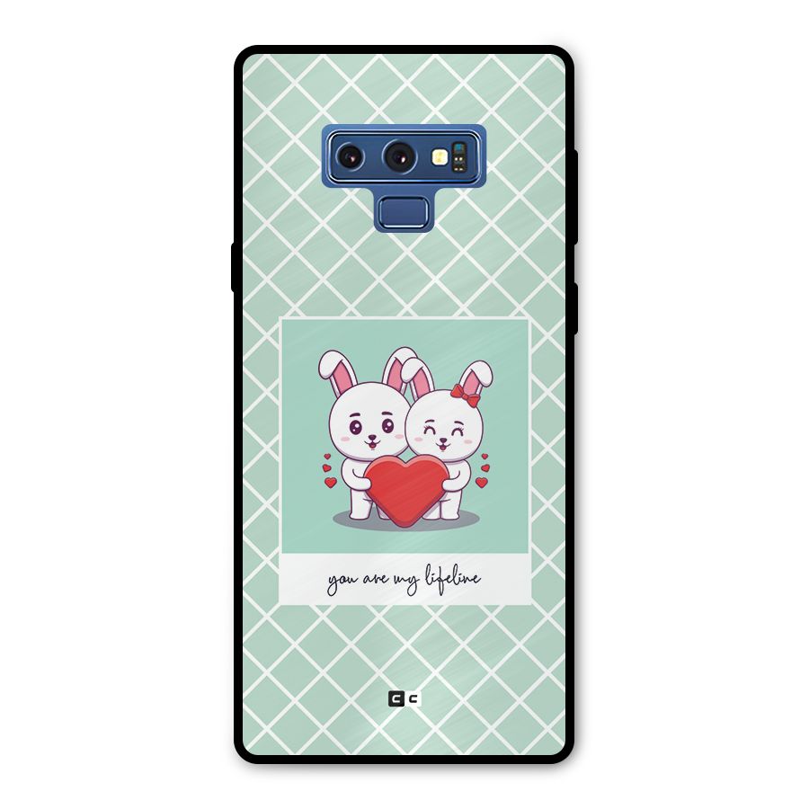 Love Lifeline Metal Back Case for Galaxy Note 9