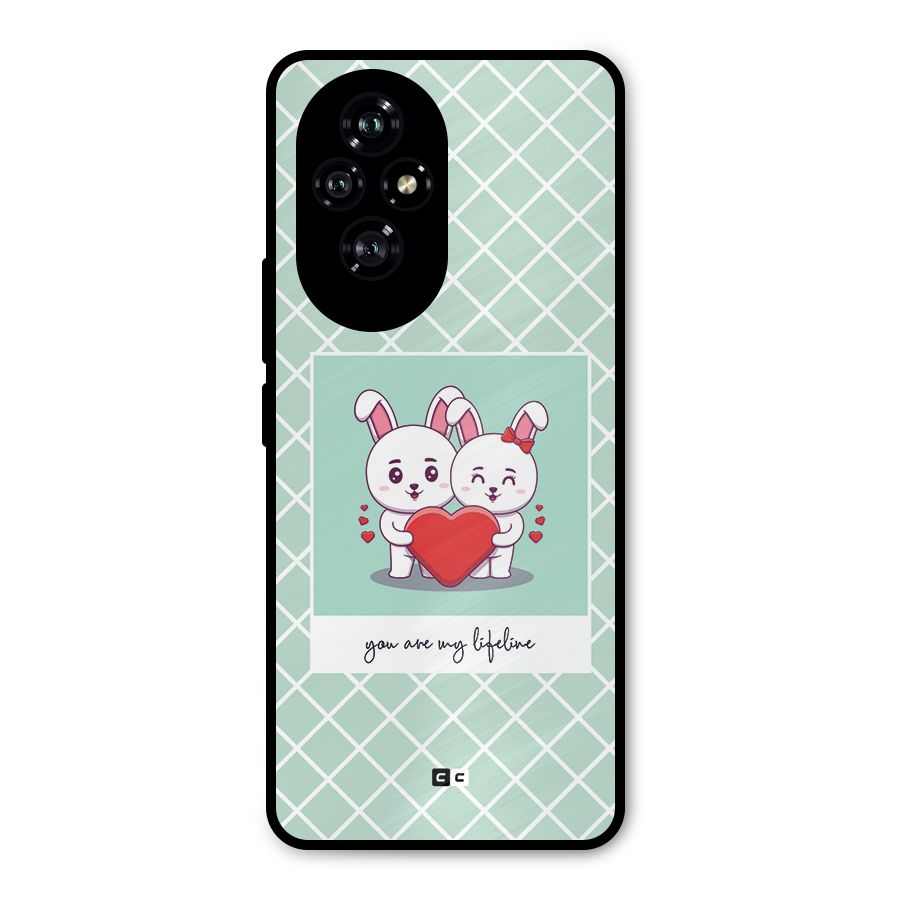 Love Lifeline Metal Back Case for Honor 200