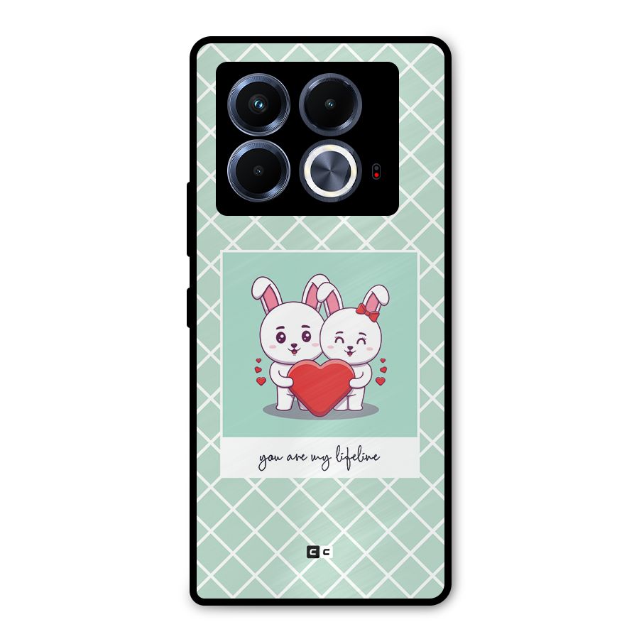 Love Lifeline Metal Back Case for Infinix Note 40 5G