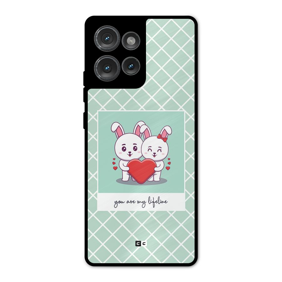 Love Lifeline Metal Back Case for Motorola Edge 50