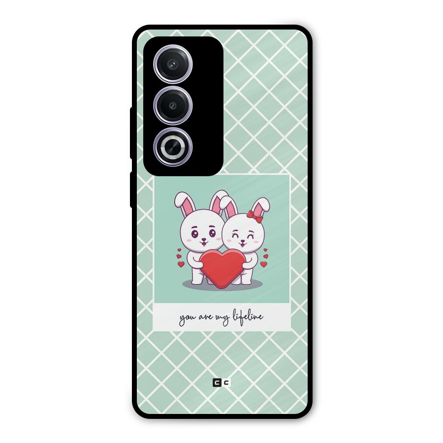 Love Lifeline Metal Back Case for Oppo A3 Pro