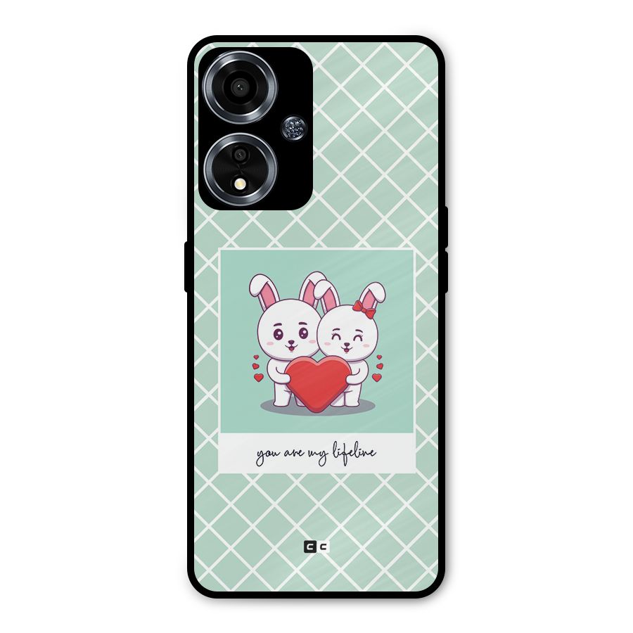 Love Lifeline Metal Back Case for Oppo A59