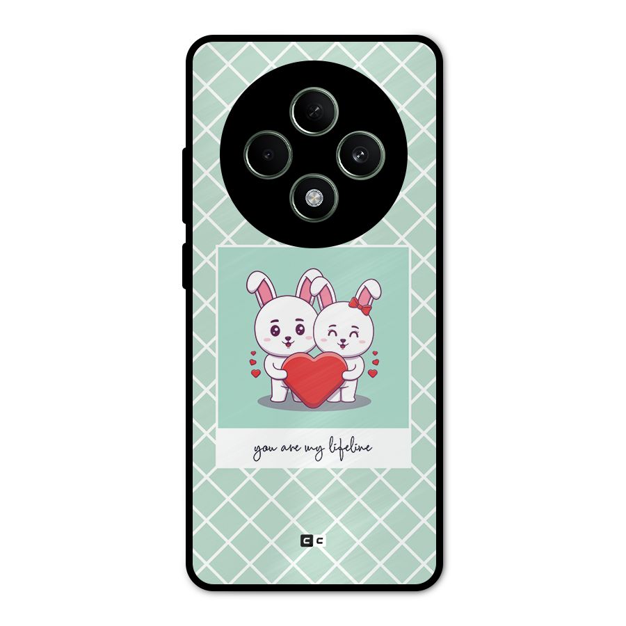 Love Lifeline Metal Back Case for Oppo F27