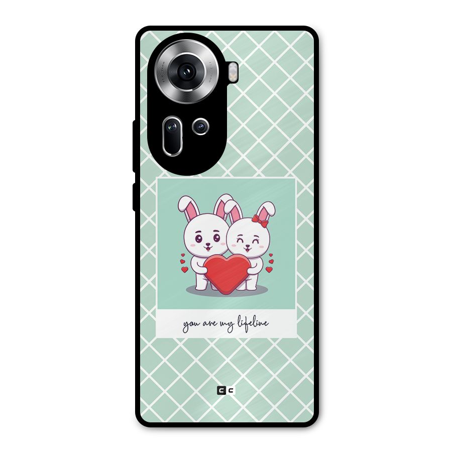 Love Lifeline Metal Back Case for Oppo Reno11 5G