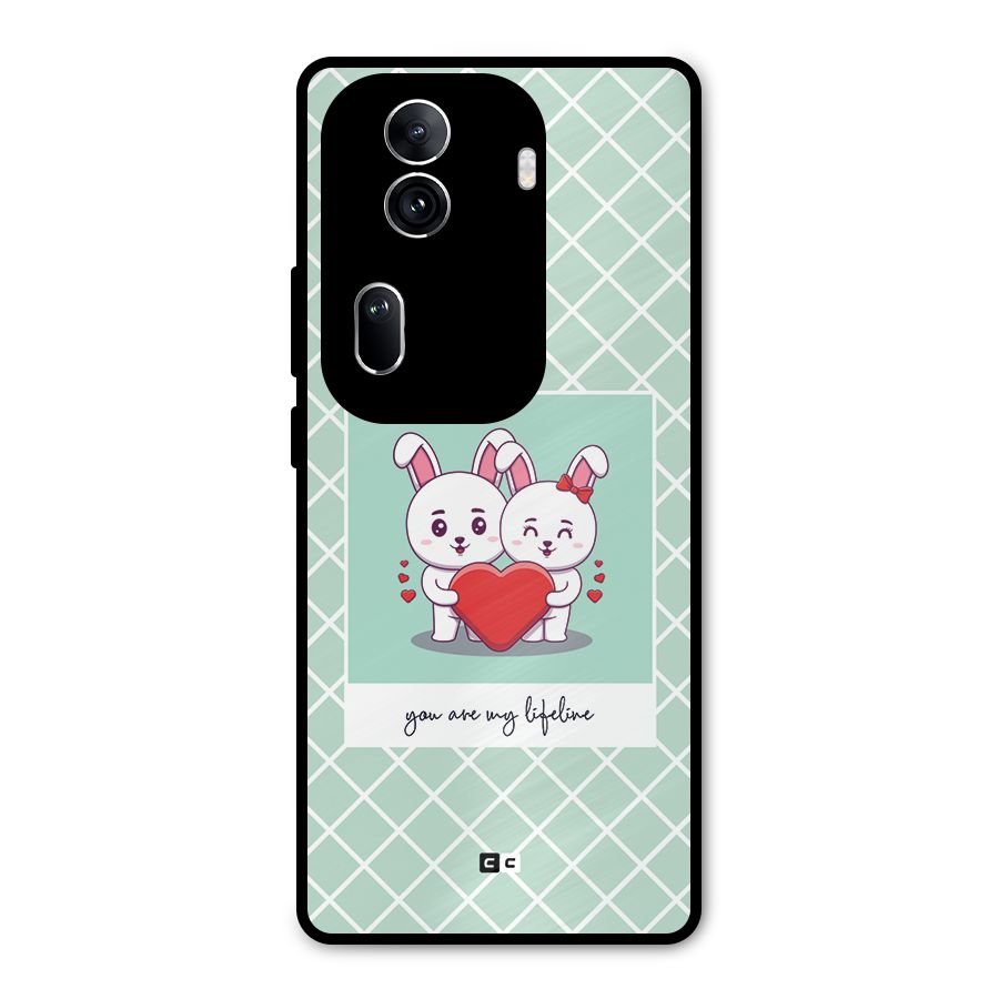 Love Lifeline Metal Back Case for Oppo Reno11 Pro 5G