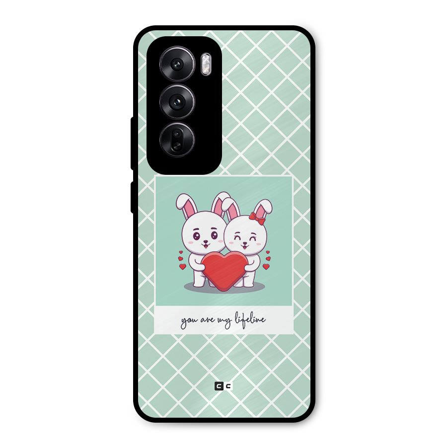 Love Lifeline Metal Back Case for Oppo Reno12