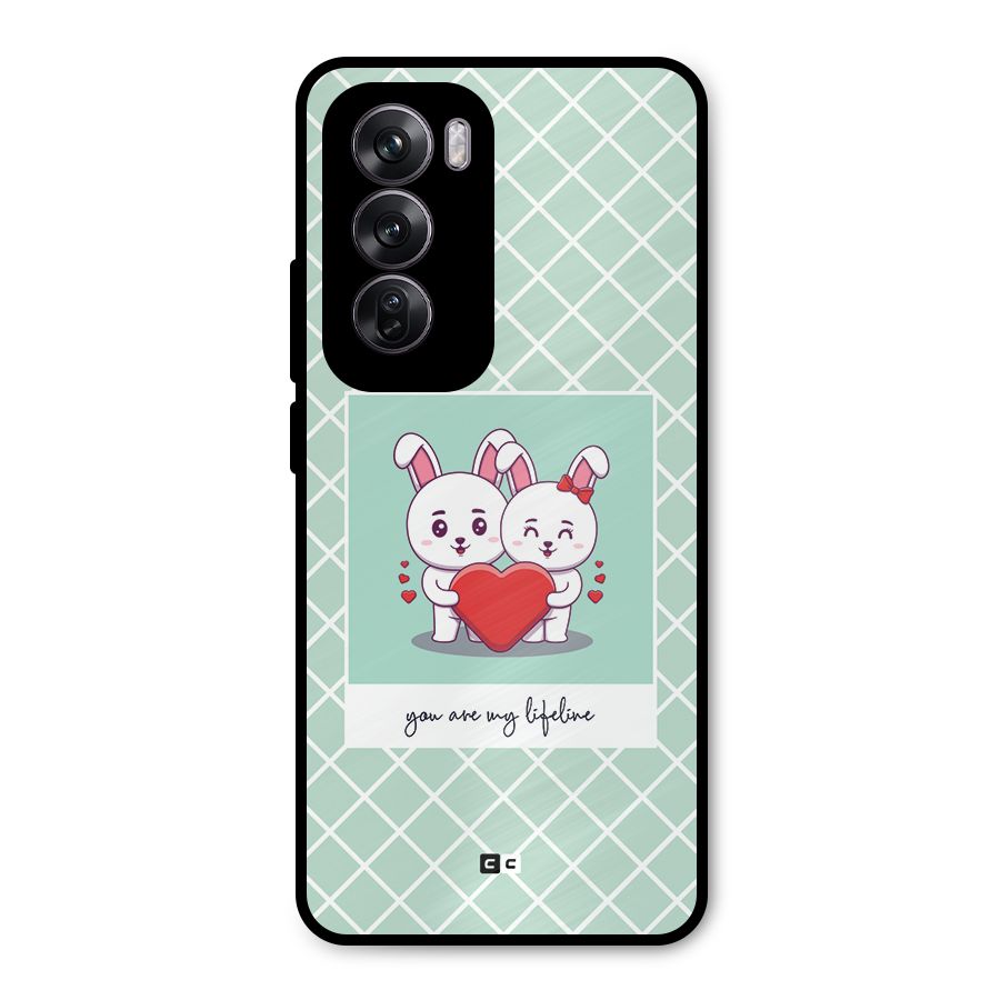 Love Lifeline Metal Back Case for Oppo Reno12 Pro