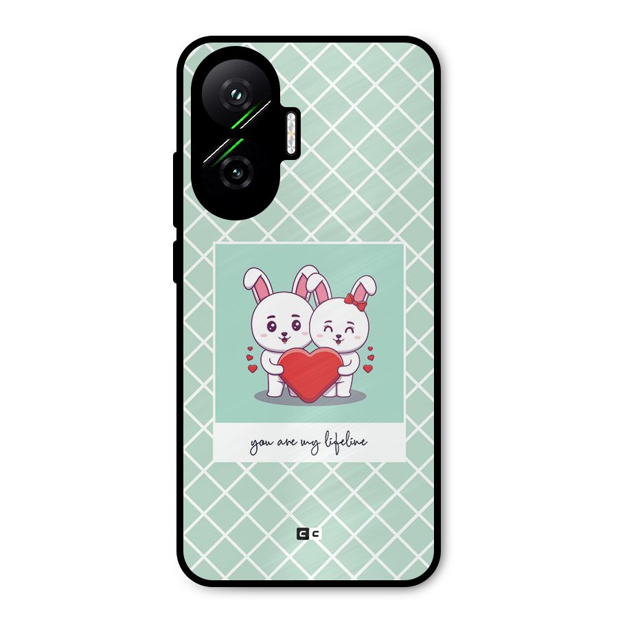 Love Lifeline Metal Back Case for Poco F7