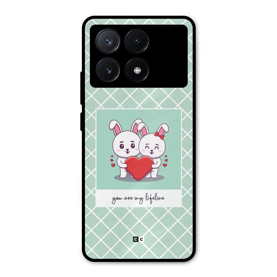 Love Lifeline Metal Back Case for Poco X6 Pro