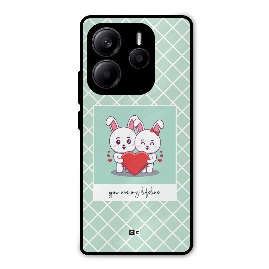 Love Lifeline Metal Back Case for Redmi Note 14 5G