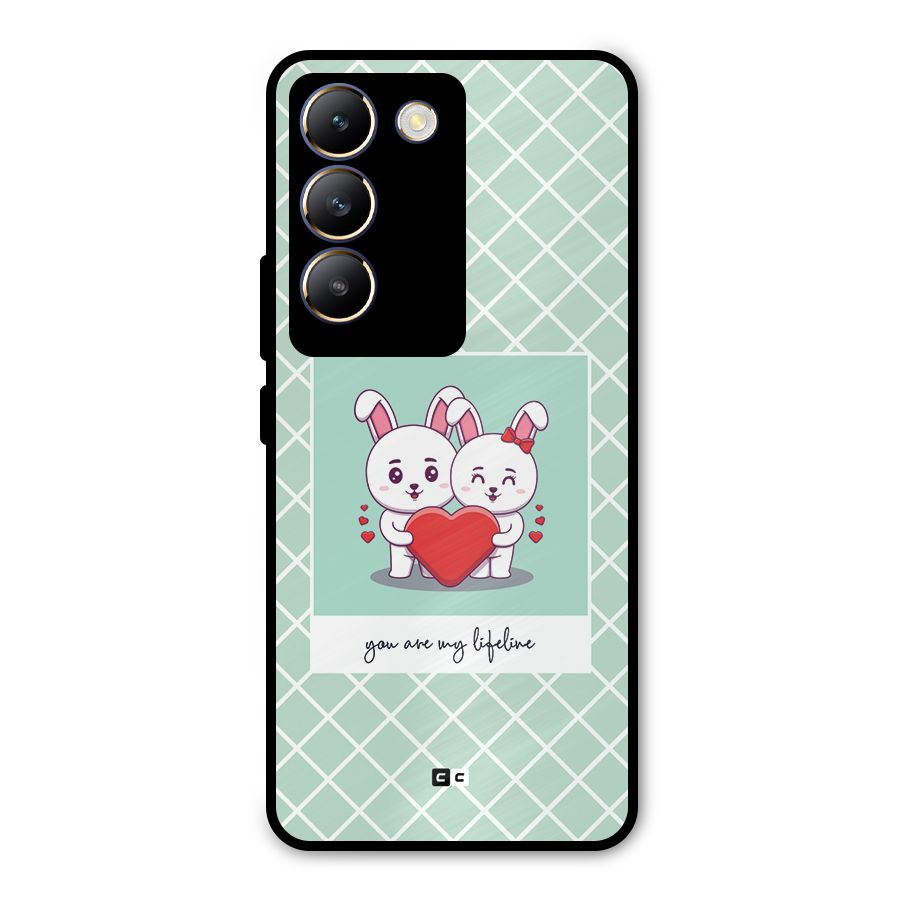 Love Lifeline Metal Back Case for Vivo T3 5G