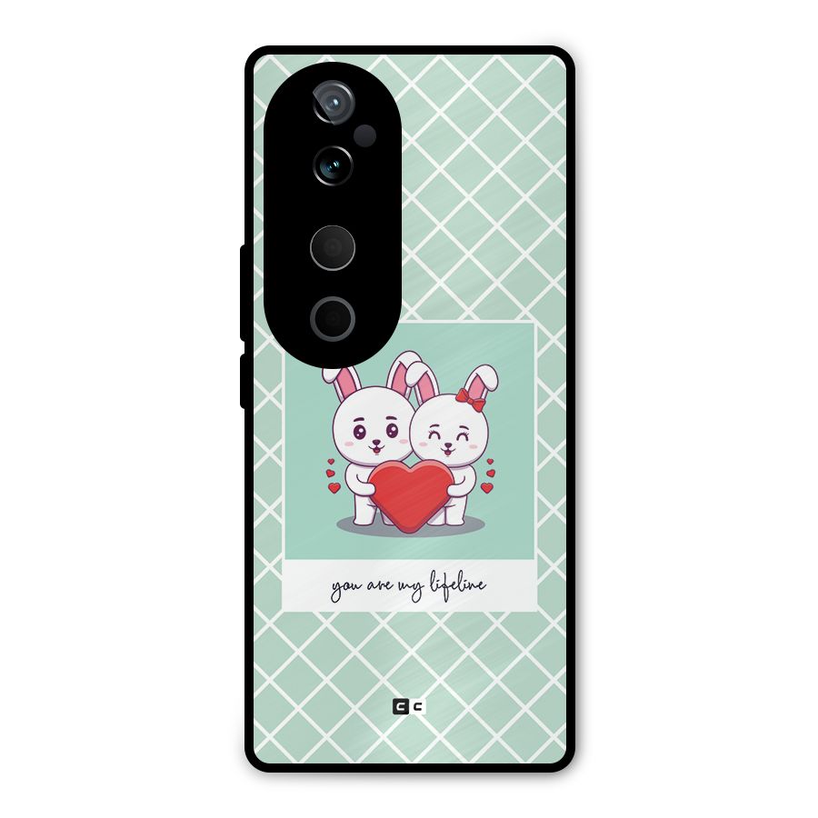Love Lifeline Metal Back Case for Vivo T3 Ultra