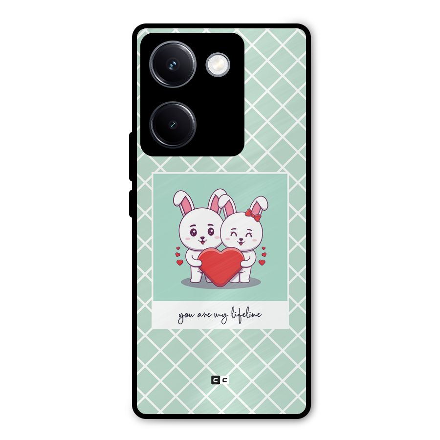 Love Lifeline Metal Back Case for Vivo Y300 Plus