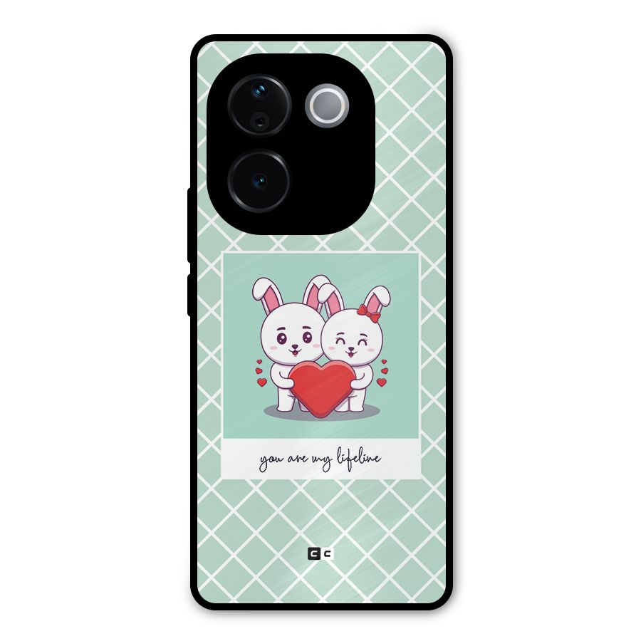 Love Lifeline Metal Back Case for iQOO Z9s Pro