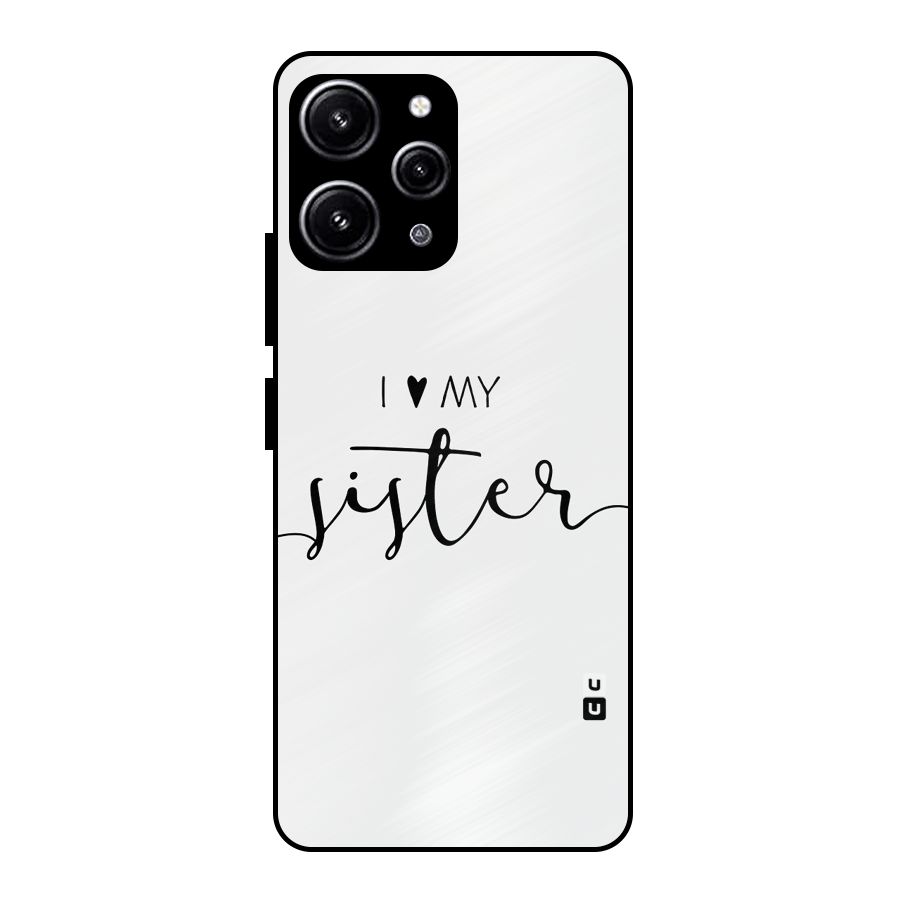 Love My Sister Glass Back Case for Redmi 12 4G