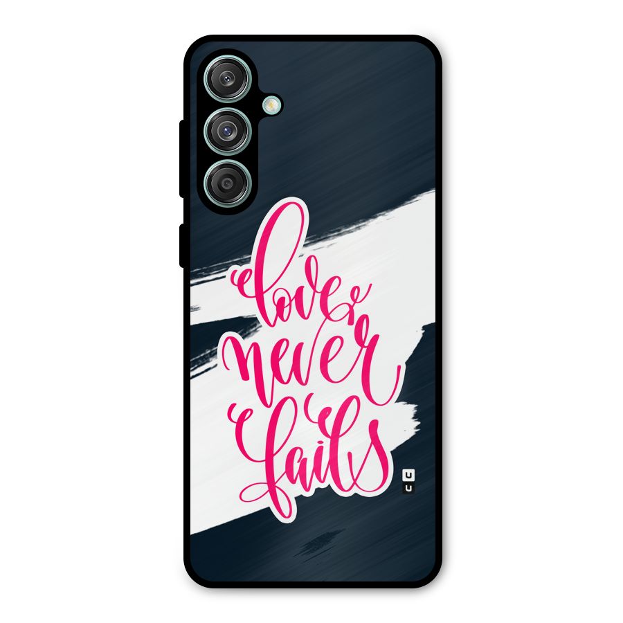 Love Never Fails Metal Back Case for Galaxy M55 5G
