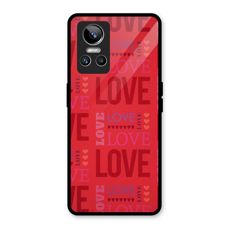 Love Pattern Glass Back Case for Realme GT Neo 3