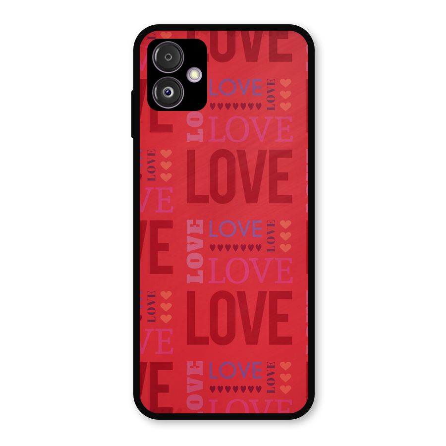 Love Pattern Metal Back Case for Galaxy F14