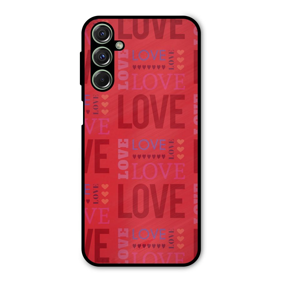 Love Pattern Metal Back Case for Galaxy F34