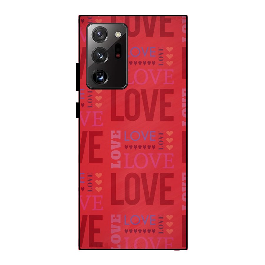 Love Pattern Metal Back Case for Galaxy Note 20 Ultra