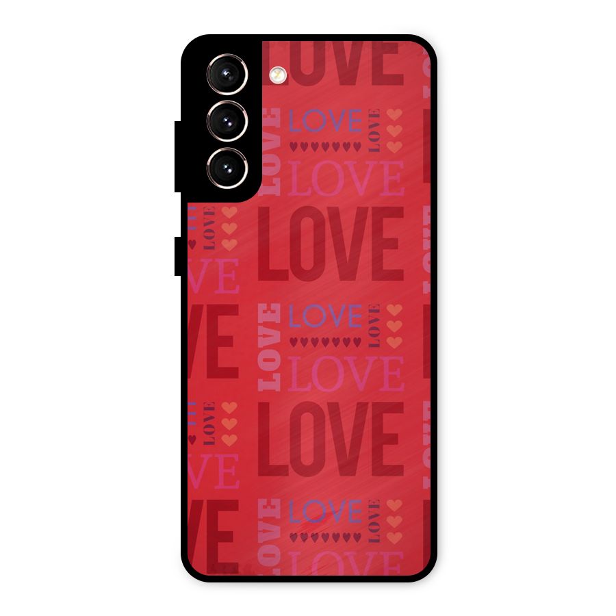 Love Pattern Metal Back Case for Galaxy S21 5G