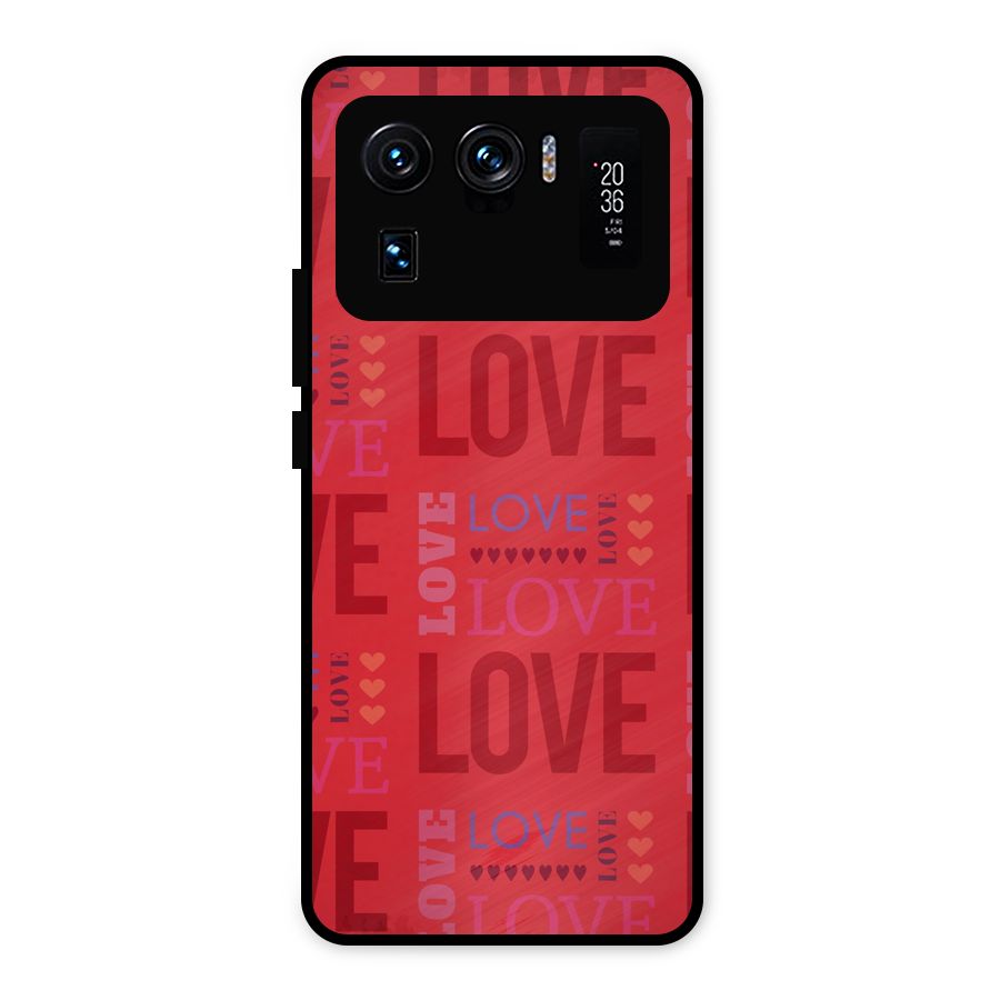 Love Pattern Metal Back Case for Mi 11 Ultra