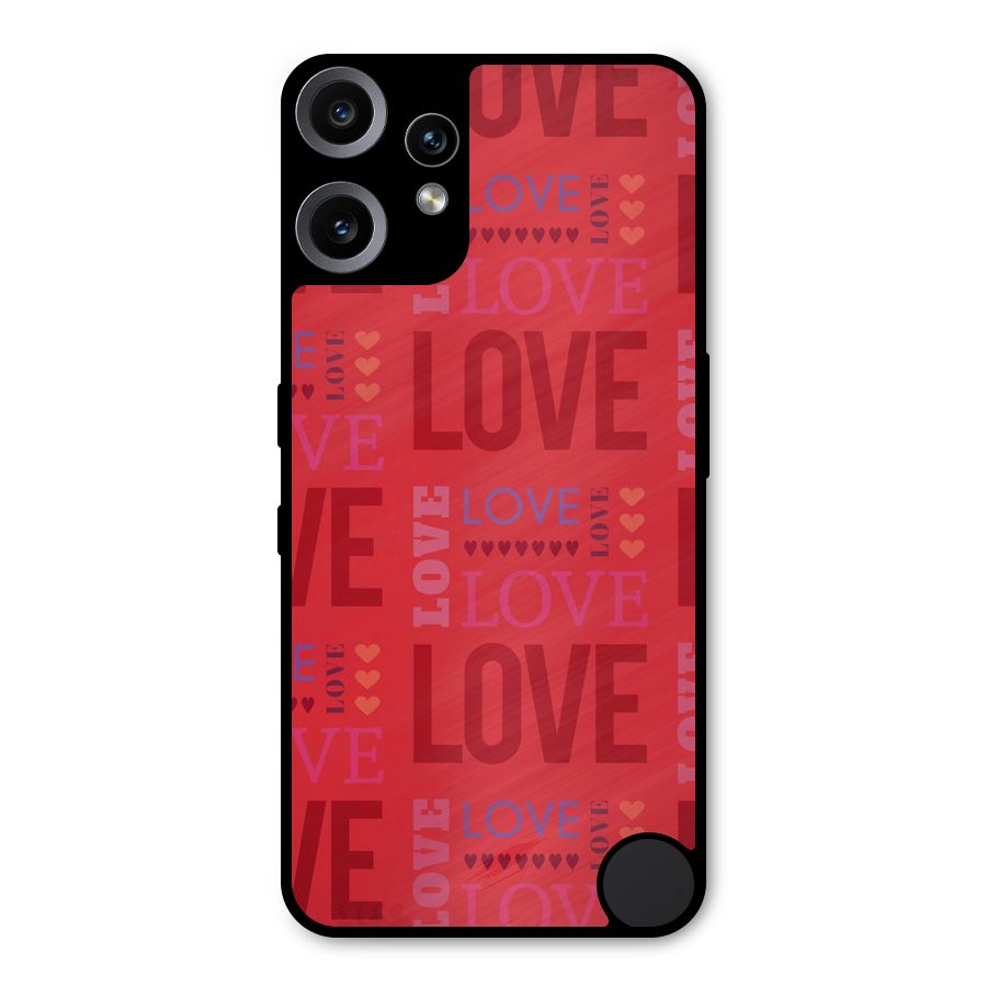 Love Pattern Metal Back Case for Nothing CMF Phone 2 Pro