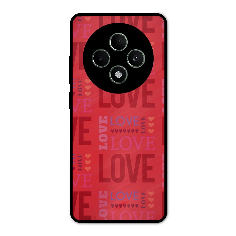 Love Pattern Metal Back Case for Oppo F27