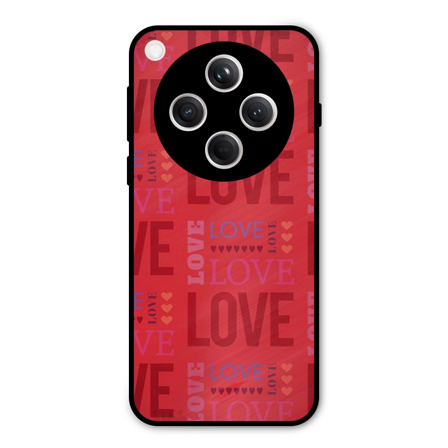 Love Pattern Metal Back Case for Oppo Find X8