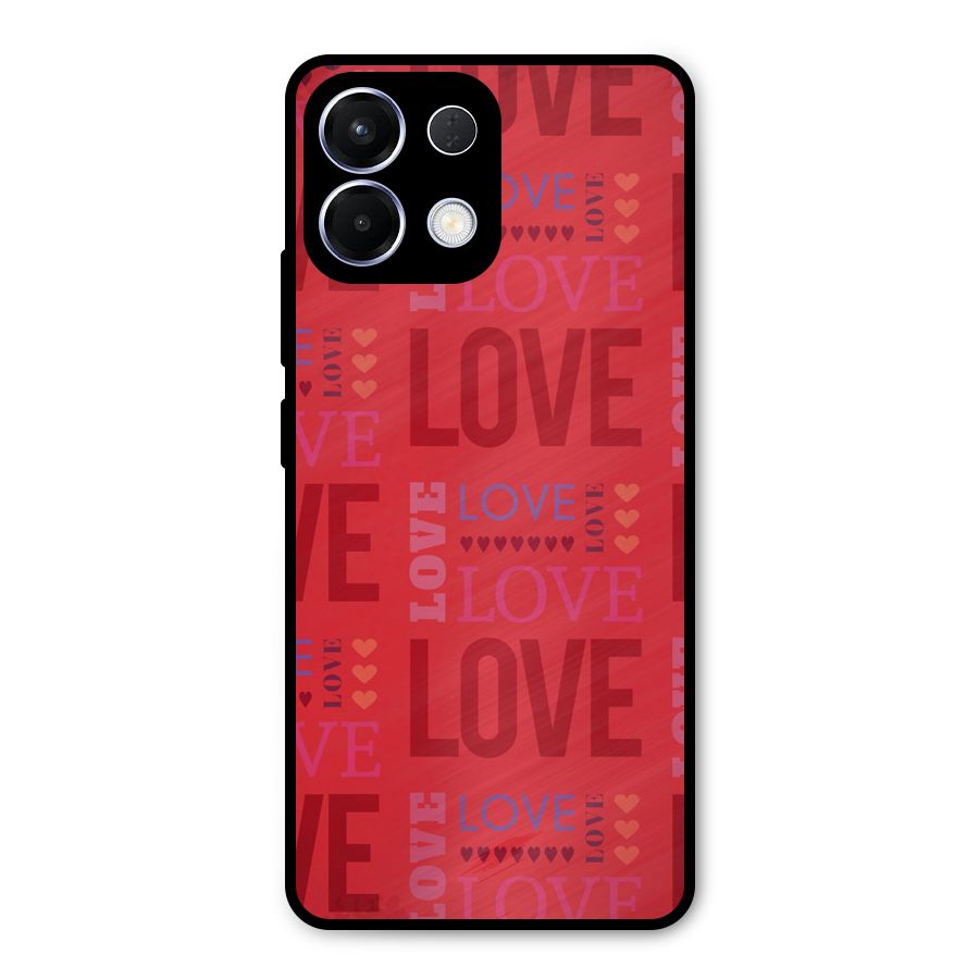 Love Pattern Metal Back Case for Oppo K13