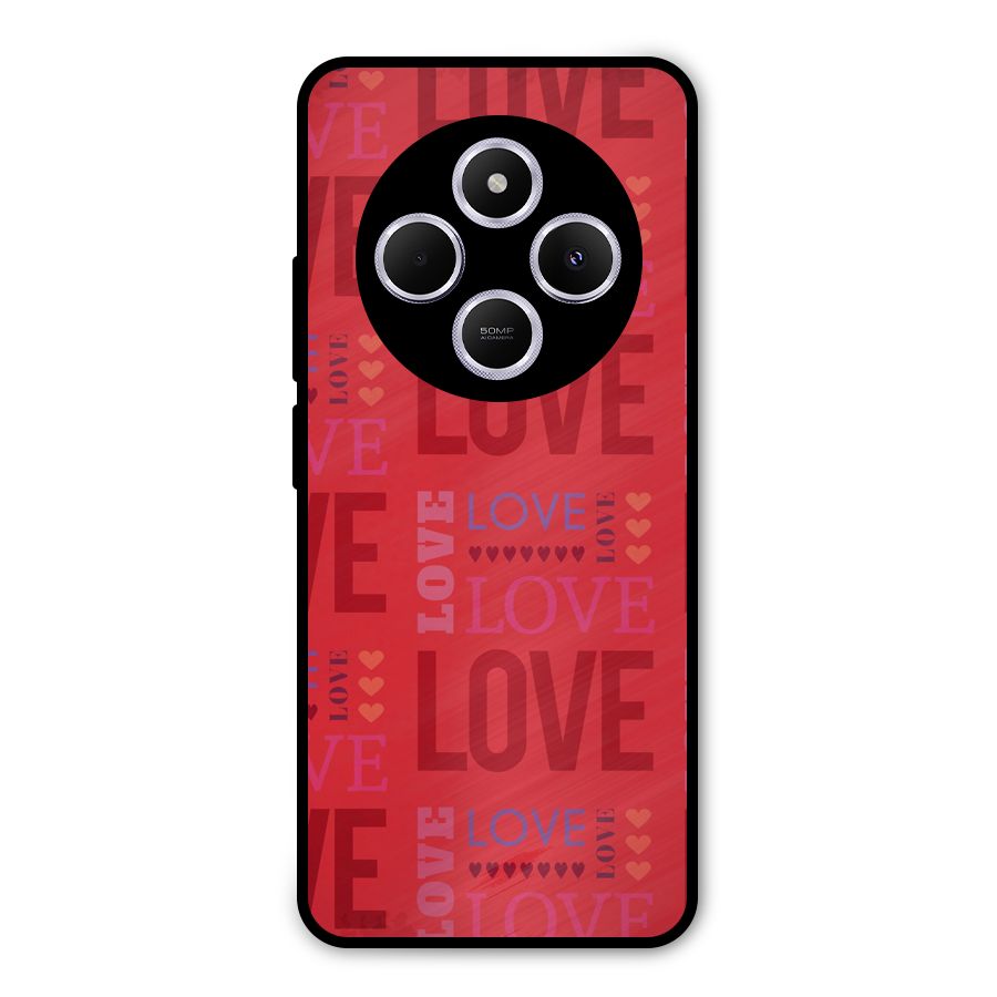 Love Pattern Metal Back Case for Poco M7